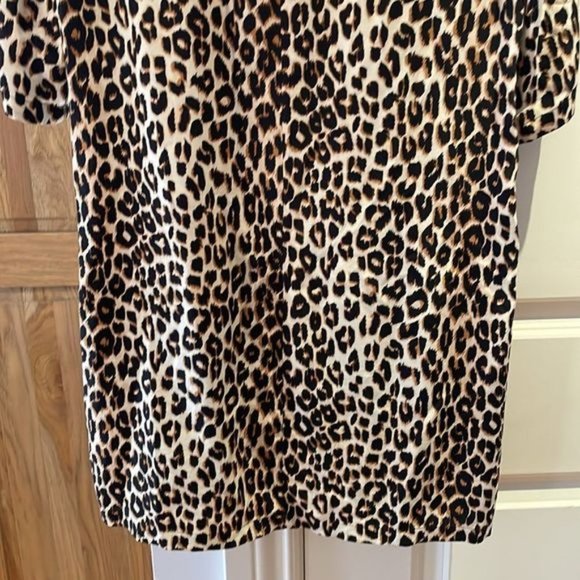 Femme equipment leopard print silk shift dress - Picture 10 of 13